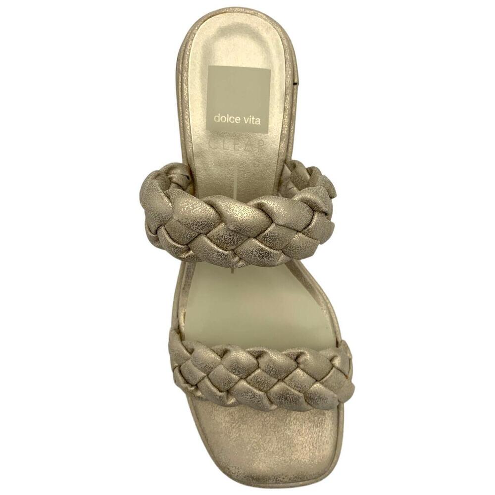 Dolce Vita Women's Ronin Braided Mid Heeled Sandals Ronin Gold Stella - Medium - Picture 2 of 3